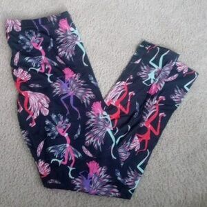 5/$25 Black Leggings w Showgirls / Mardi Gras PS PLUS SIZE NEW